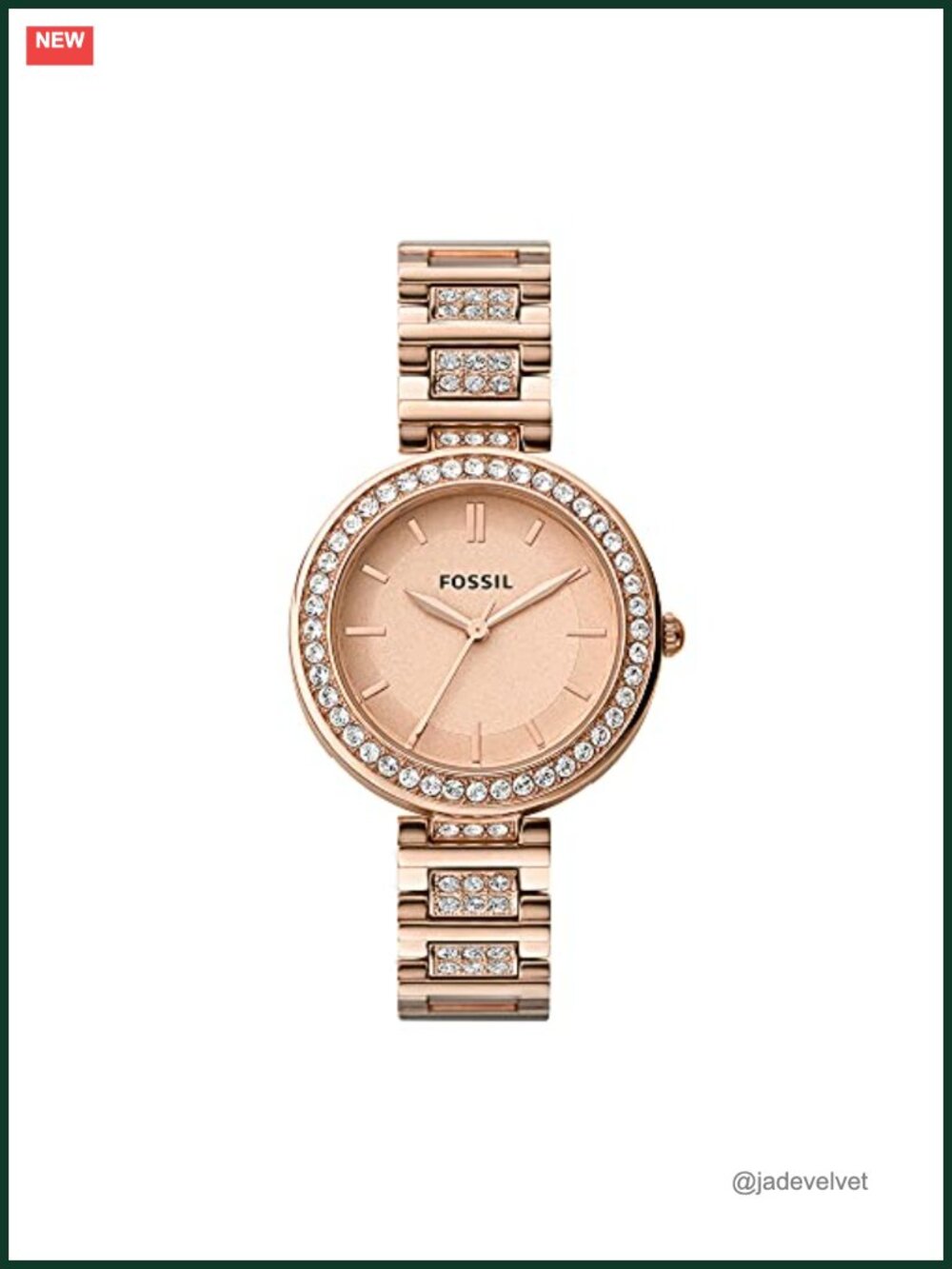 Karli Three-Hand Rose Gold-Tone Stainless Steel Watch 34mm Quartz Water